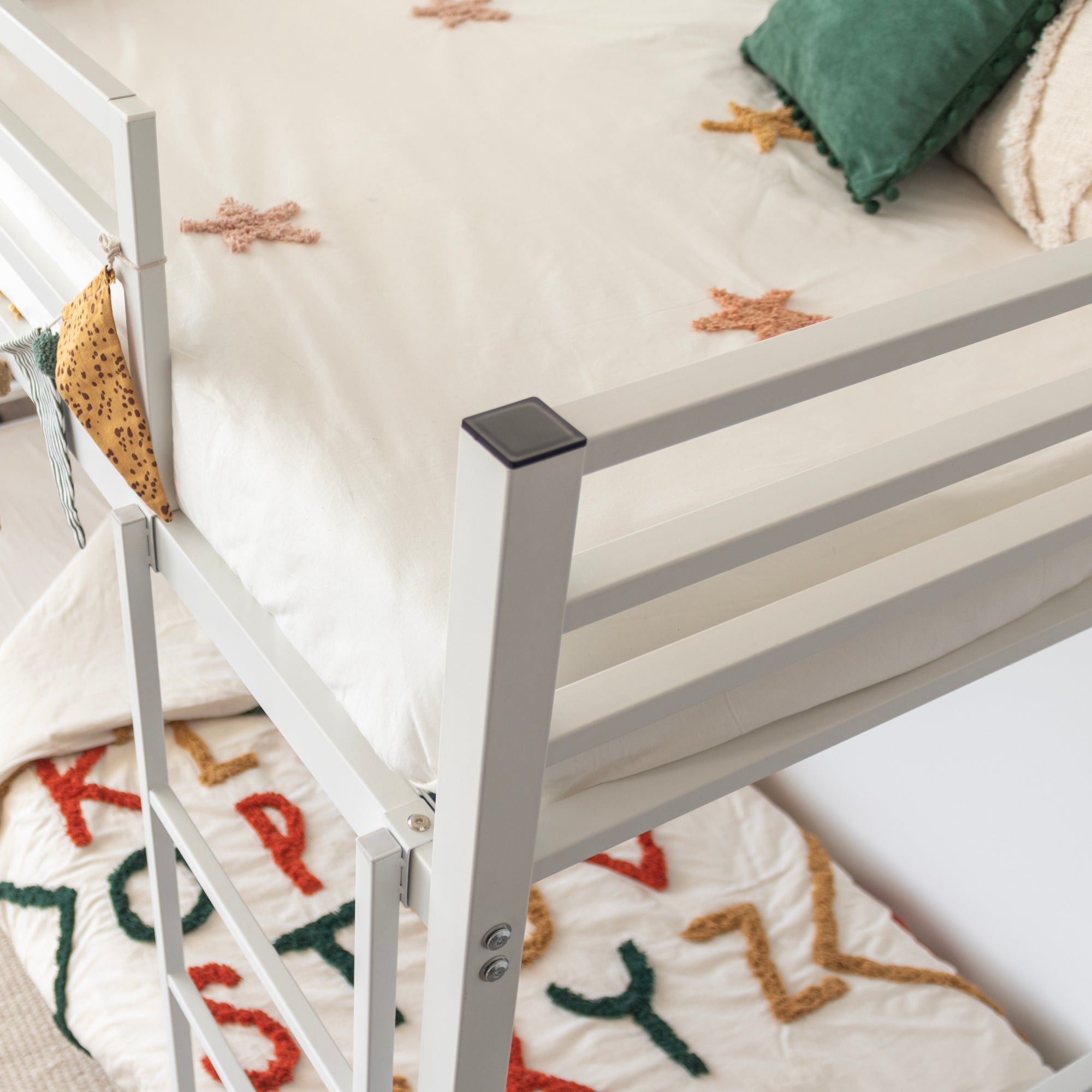 CHRISTIAN - Beliche Duplo em Metal Preto/Branco