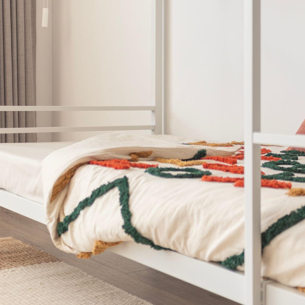 CHRISTIAN - Beliche Duplo em Metal Preto/Branco