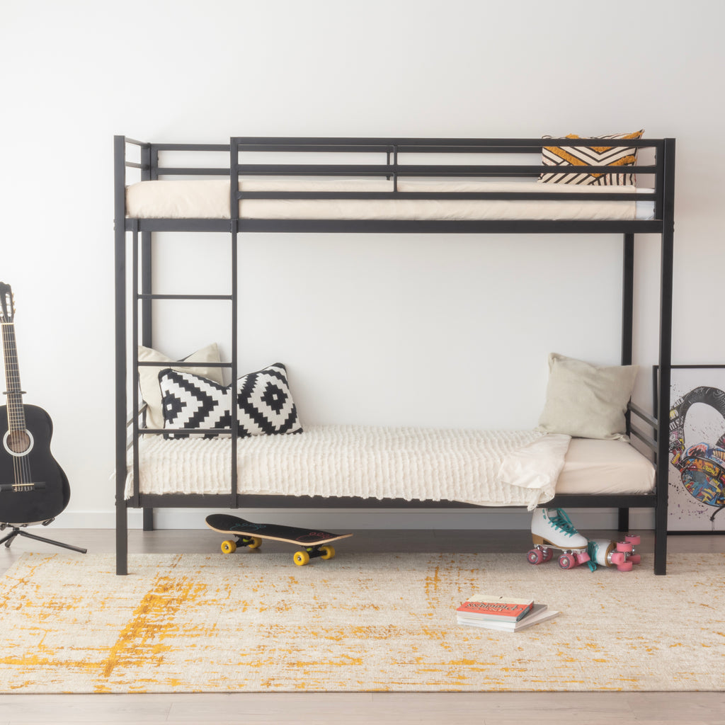 CHRISTIAN - Beliche Duplo em Metal Preto/Branco