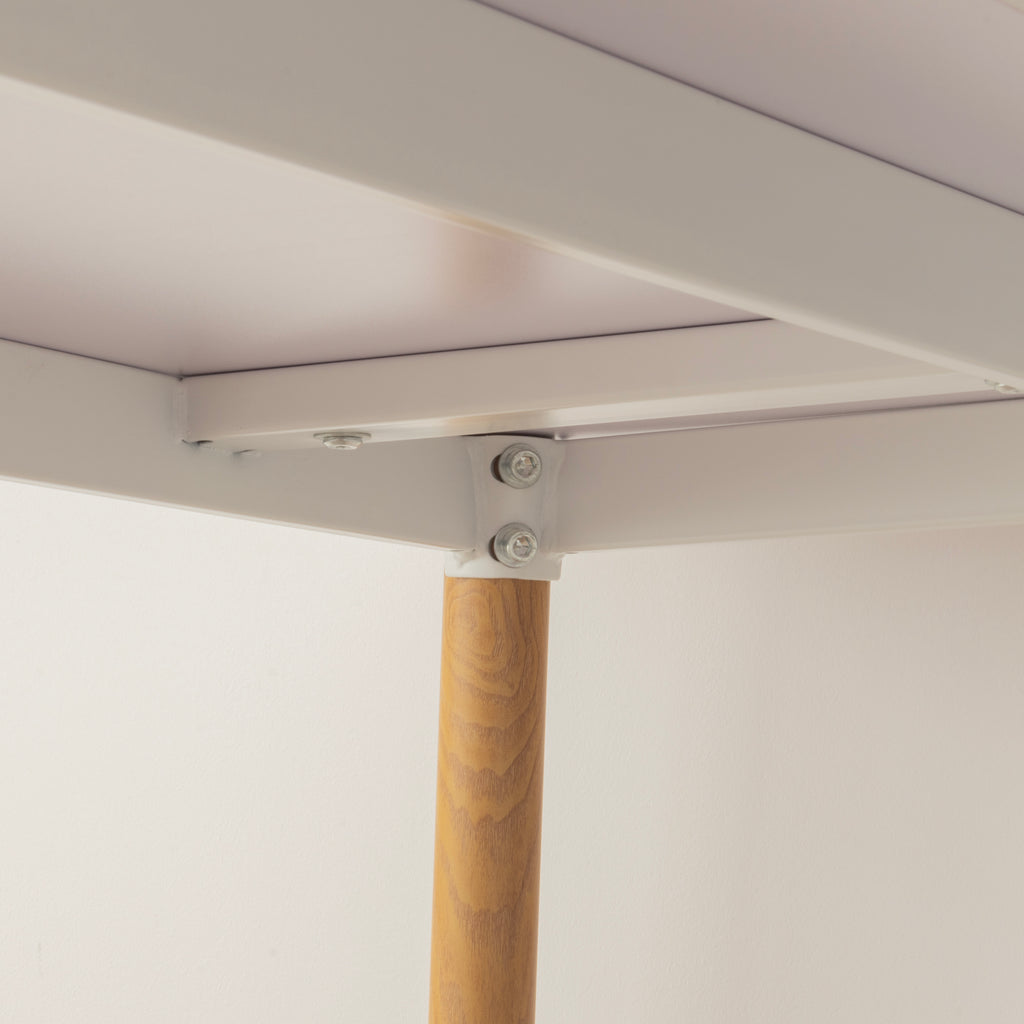 Conjunto de Mesa Edward Pollok com 4 Bancos de Bar – Altura 90 cm