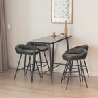 Conjunto de Mesa Edward Pollok com 4 Bancos de Bar – Altura 90 cm