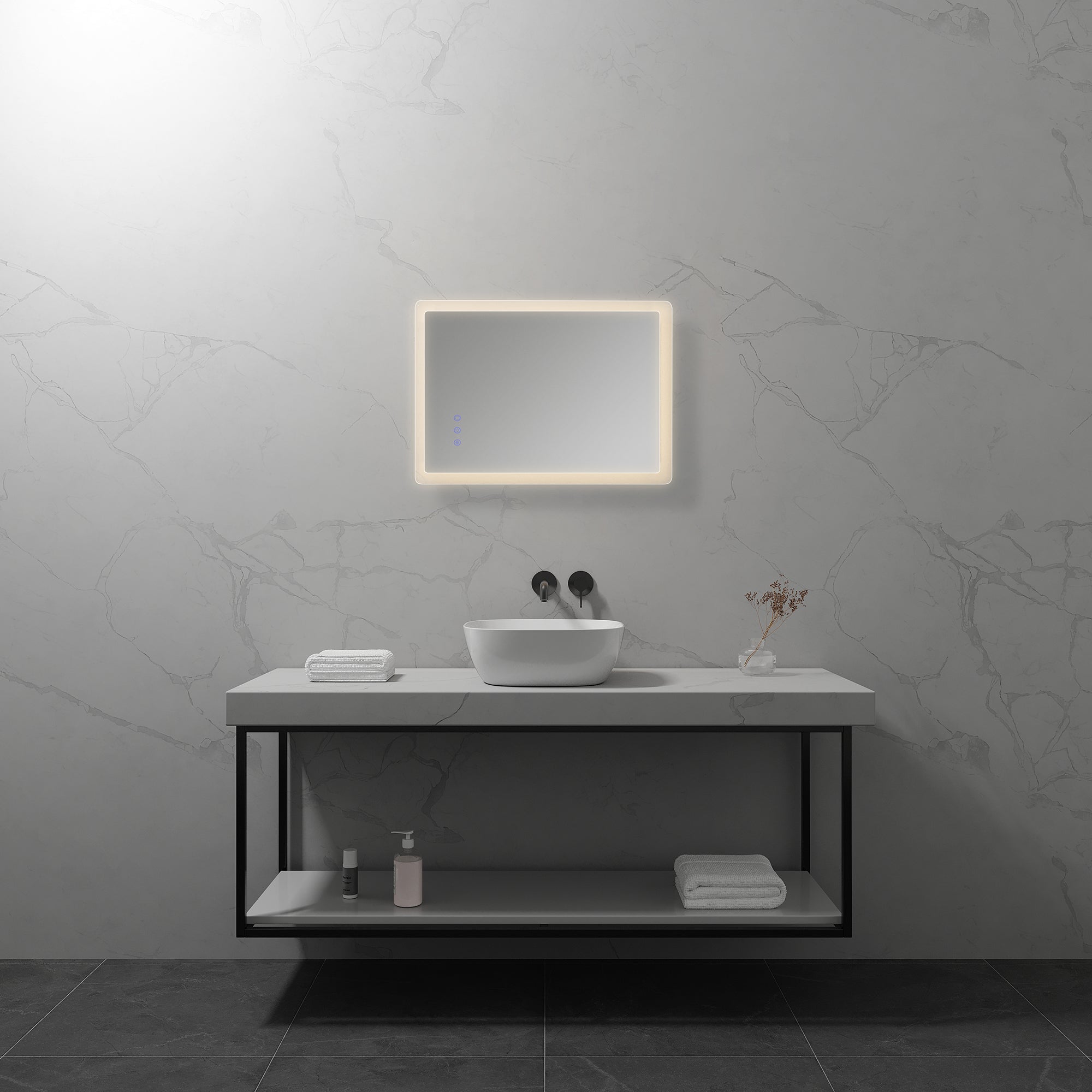 MELLOW - Espelho de Casa de Banho Retangular com Luz LED