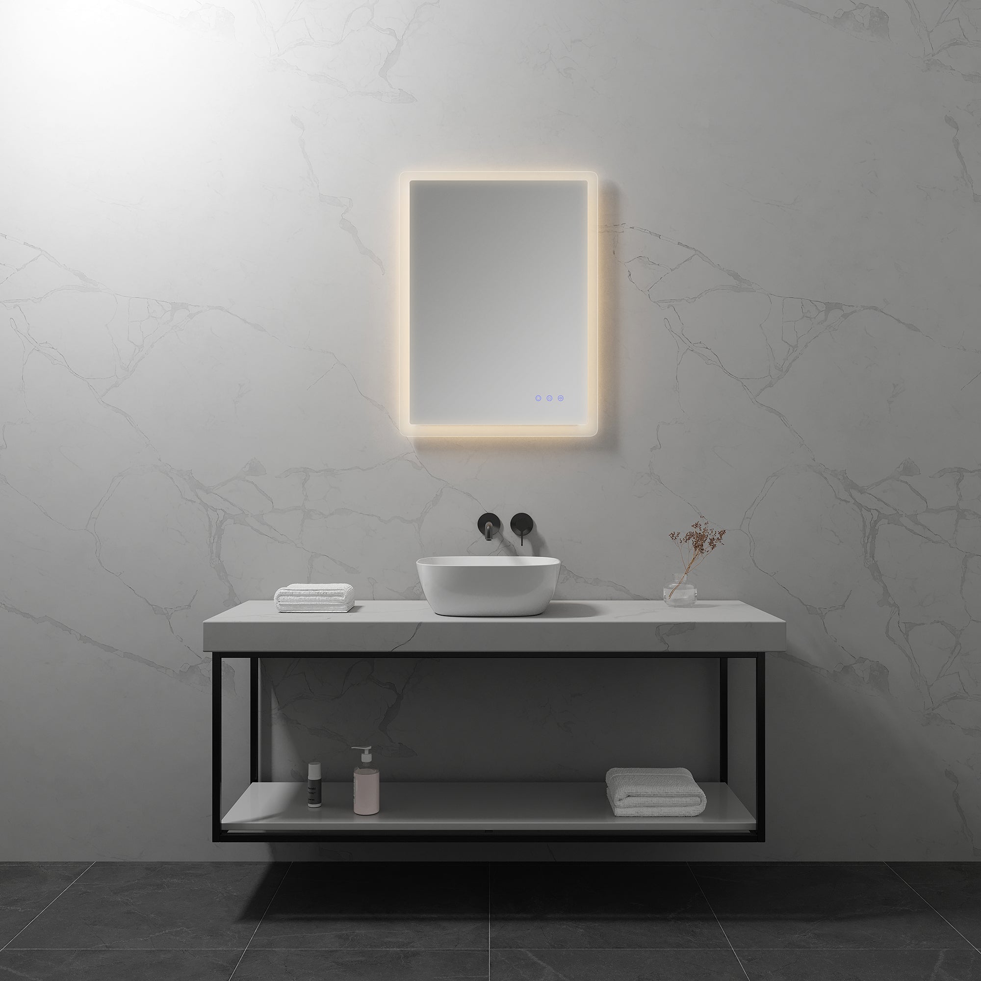 MELLOW - Espelho de Casa de Banho Retangular com Luz LED