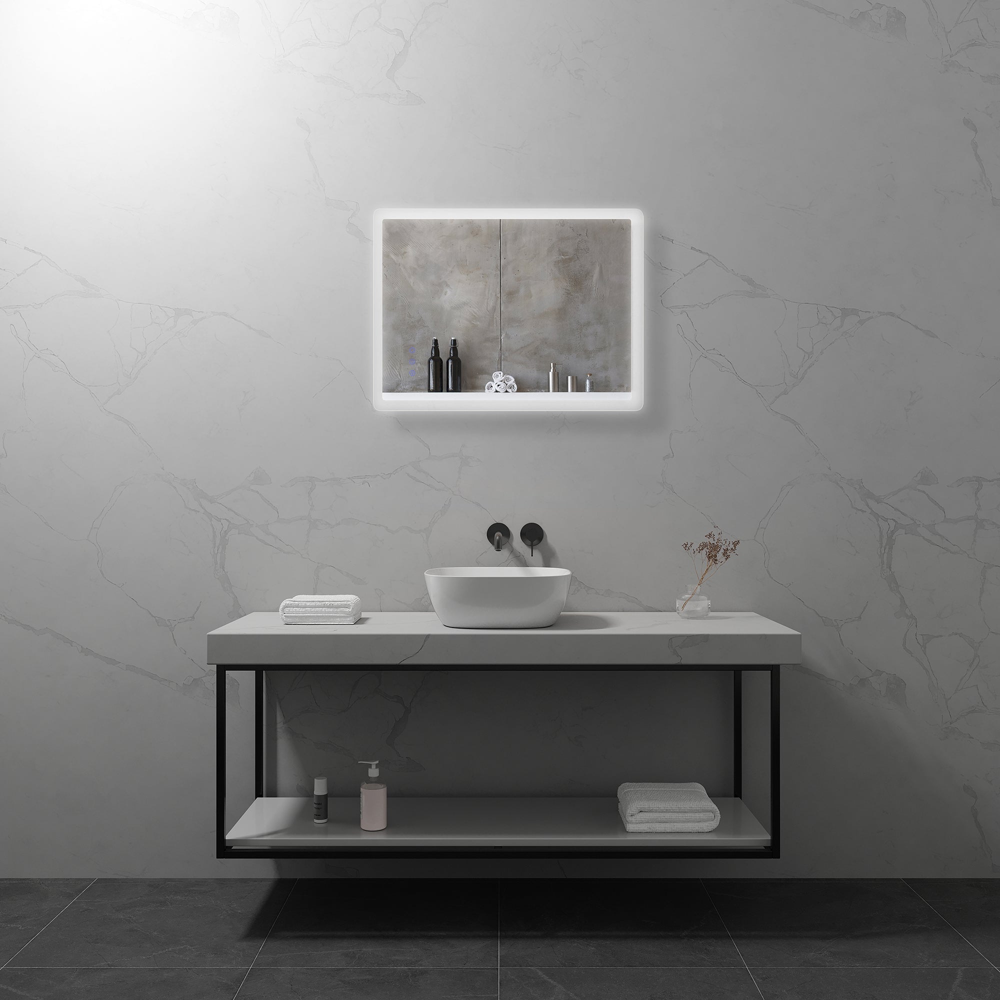 MELLOW - Espelho de Casa de Banho Retangular com Luz LED