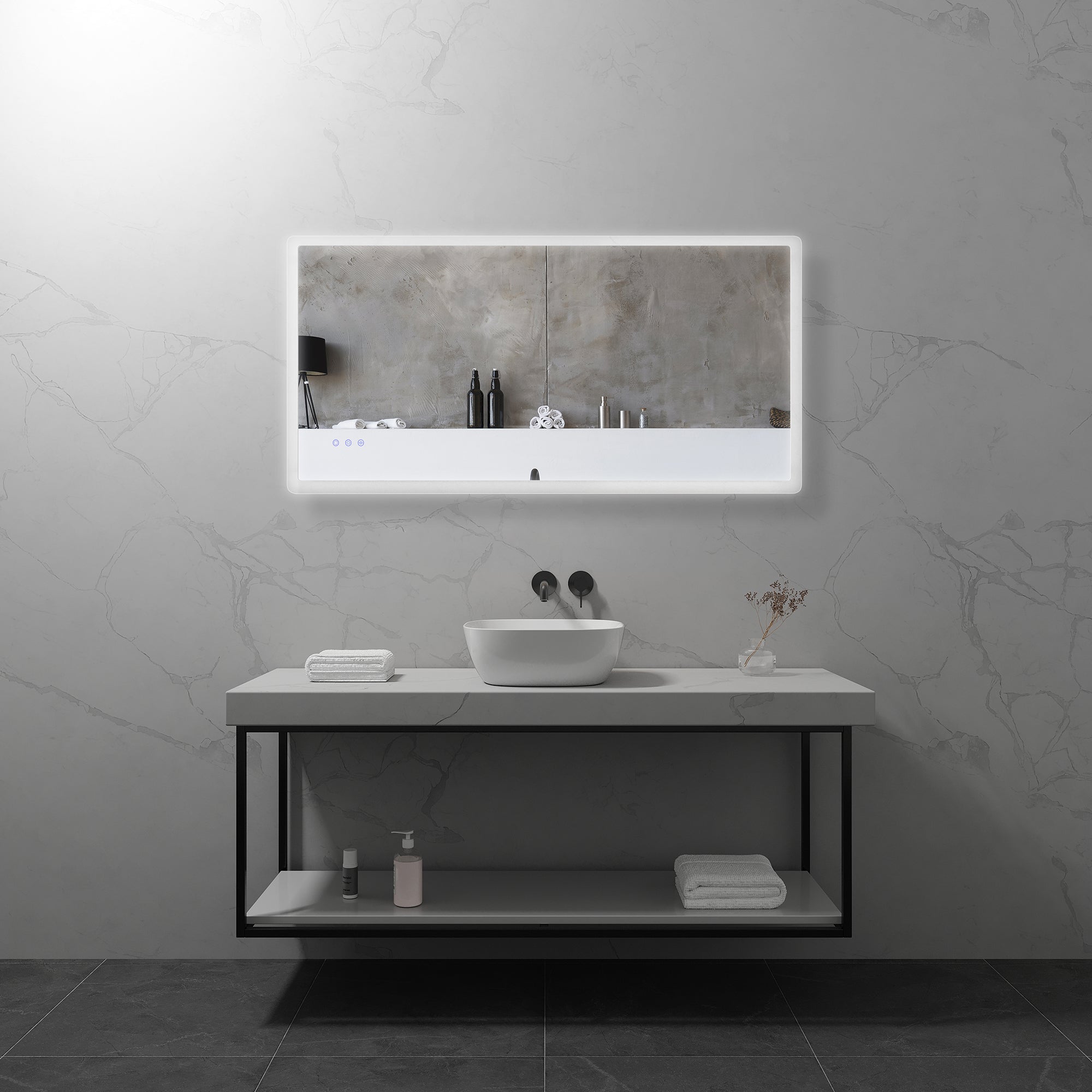 MELLOW - Espelho de Casa de Banho Retangular com Luz LED