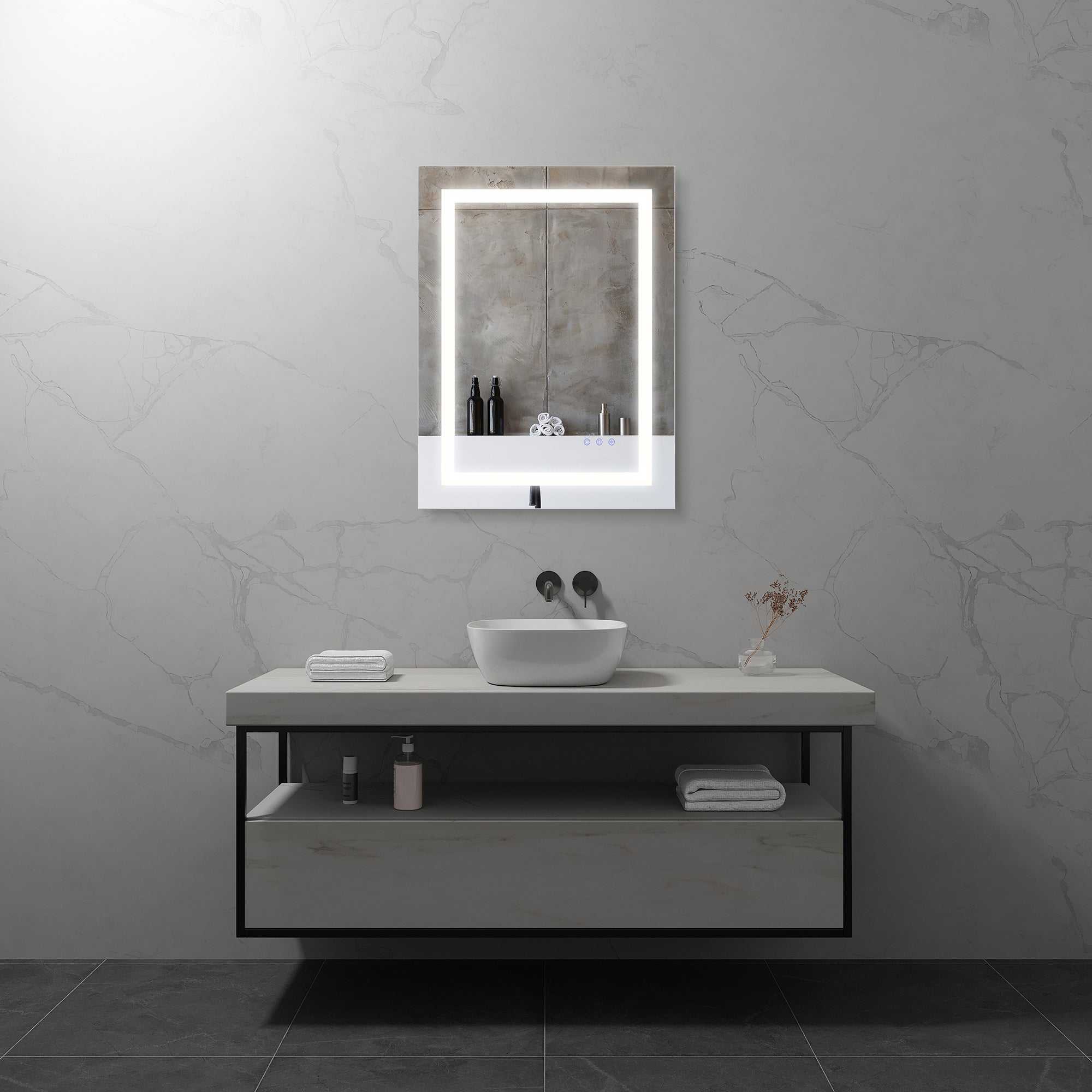 OBLONG - Espelho de Casa de Banho Retangular com Iluminação LED