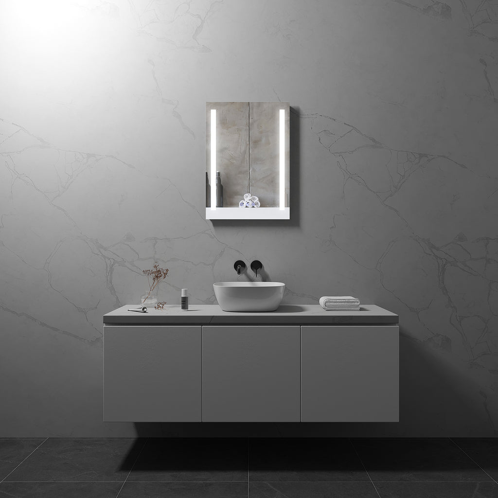 BEAM - Espelho de Casa de Banho Retangular com 2 Tiras de Luz LED