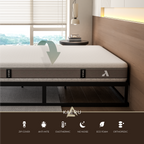 KAERU Colchão de Espuma Reversível 4 em 1 | Dupla Firmeza e Temperatura (Quente/Frio)