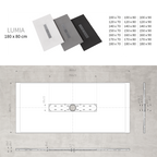 LUMIA - Base de Duche Branca Antiderrapante, Resistente, Duradouro - Inc. Sifão e Grelha de Inox