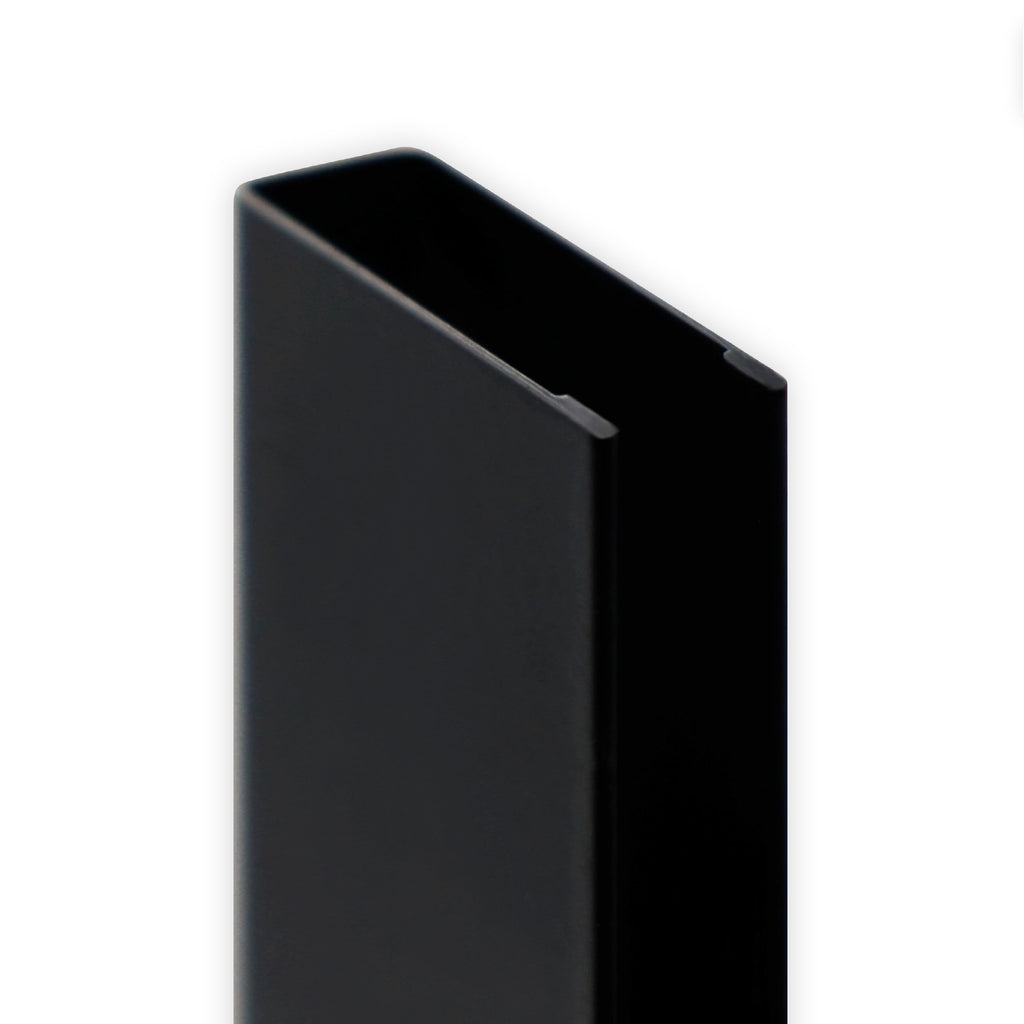 Perfil de compensação para painel de duche walk-in em aço inoxidável 304 preto mate