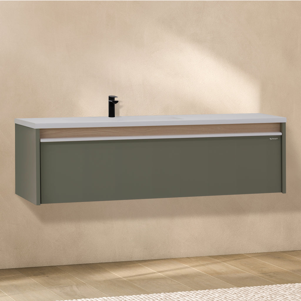 Nereia – Móvel de Lavatório Suspenso 120 cm com Gaveta Soft-Close