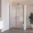 STELLA - Porta de duche com portas batentes em vidro temperado