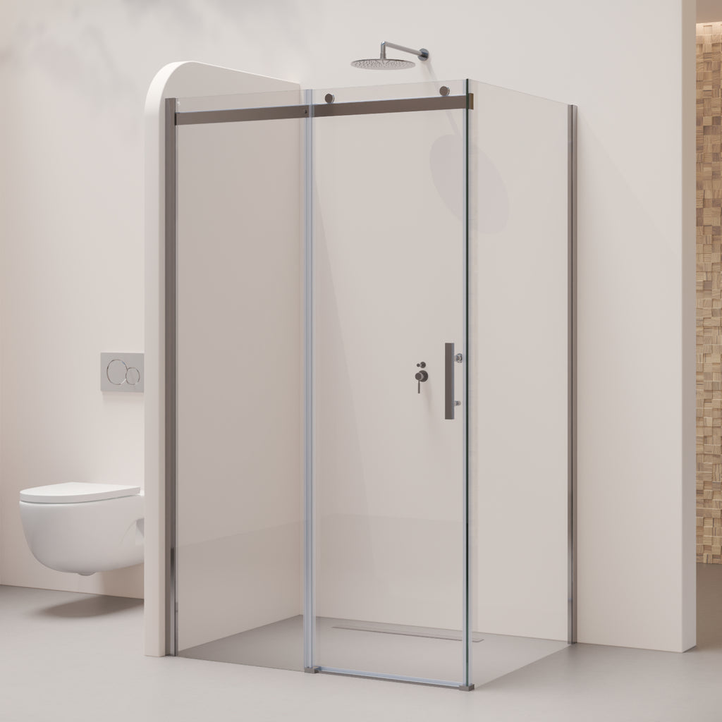 VIOLA - Cabine de duche com porta de correr em vidro temperado de 8mm com altura de 200cm