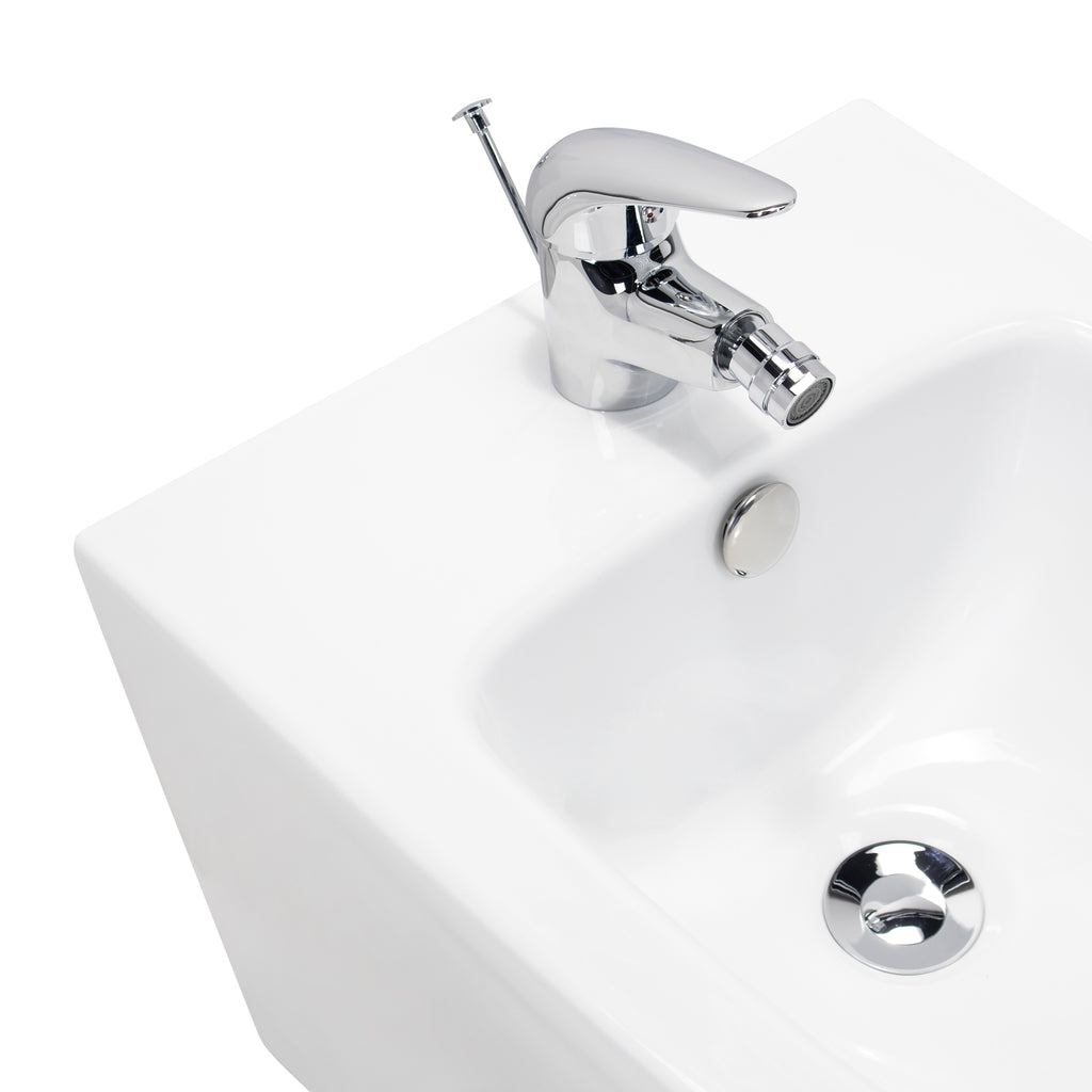 FRANCO - Bidé branco suspenso inclui torneira misturadora