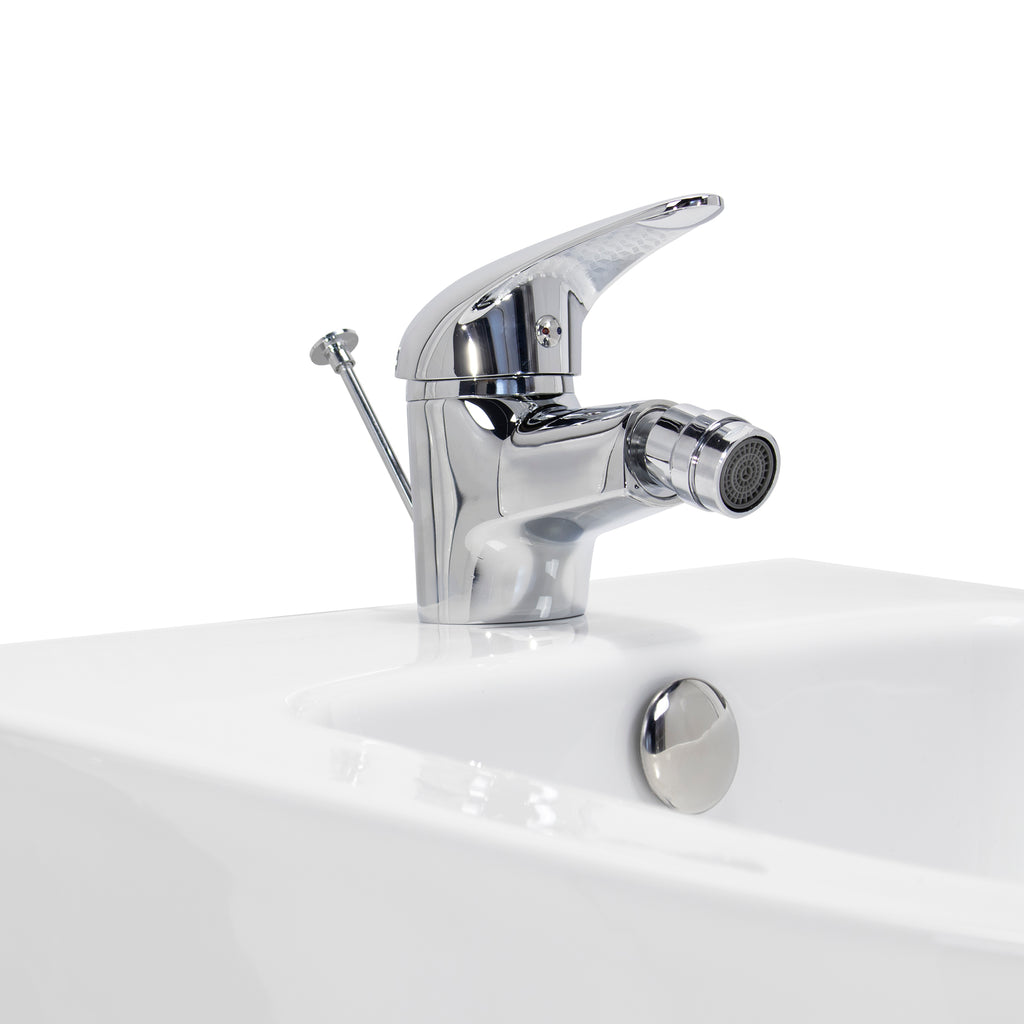 FRANCO - Bidé branco suspenso inclui torneira misturadora