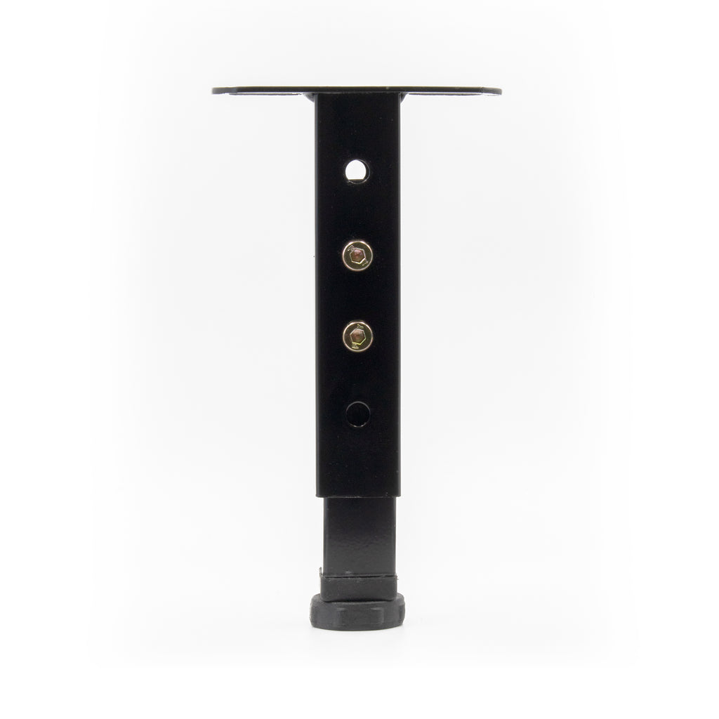 Pé metálico em T regulável 19–32,5 cm para móveis, até 180 kg, preto