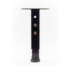 Pé metálico em T regulável 19–32,5 cm para móveis, até 180 kg, preto