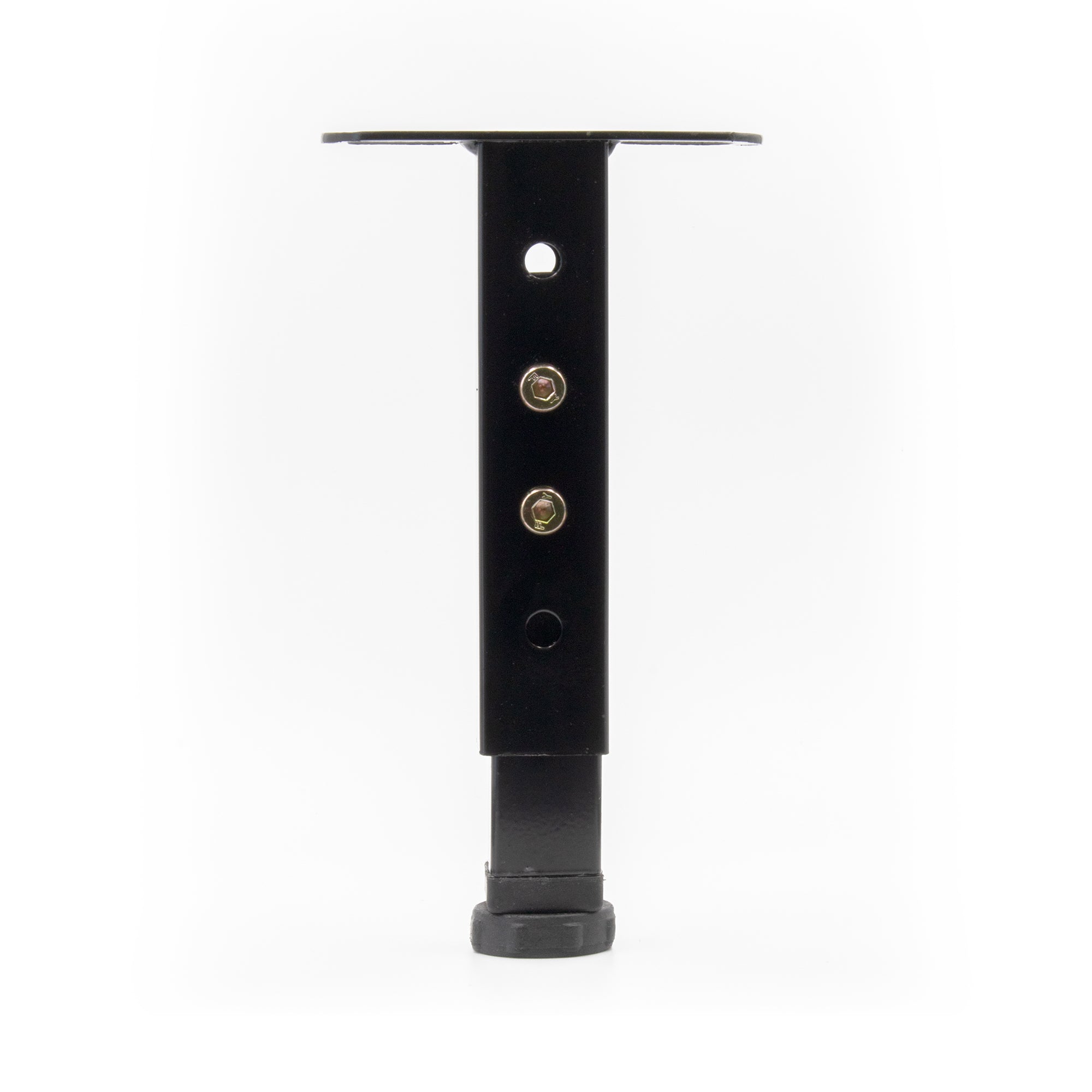 Pé metálico em T regulável 19–32,5 cm para móveis, até 180 kg, preto