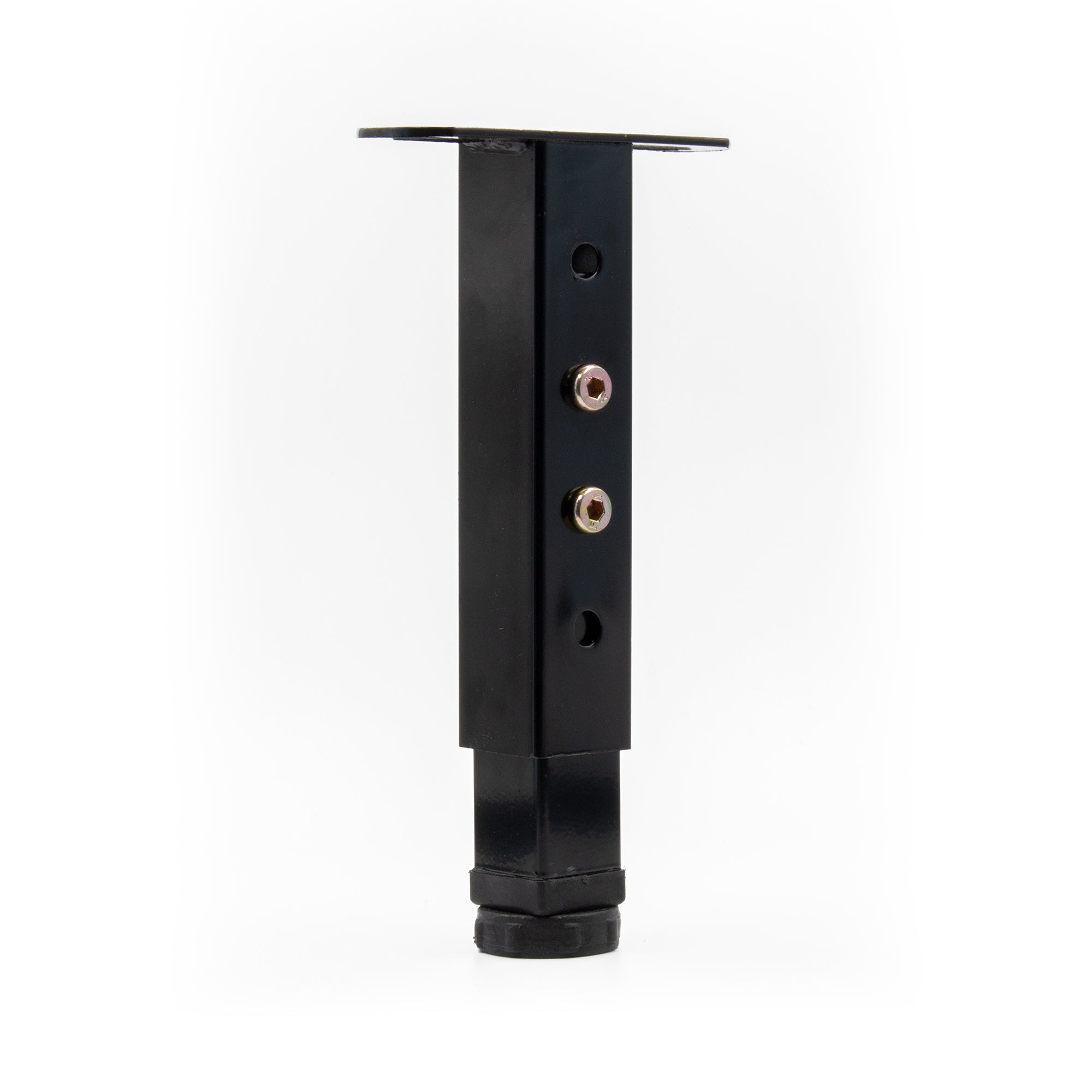 Pé metálico em T regulável 19–32,5 cm para móveis, até 180 kg, preto