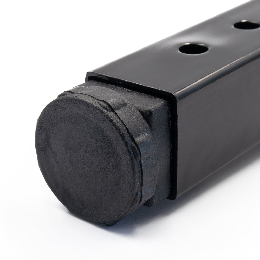 Pé metálico em T regulável 19–32,5 cm para móveis, até 180 kg, preto