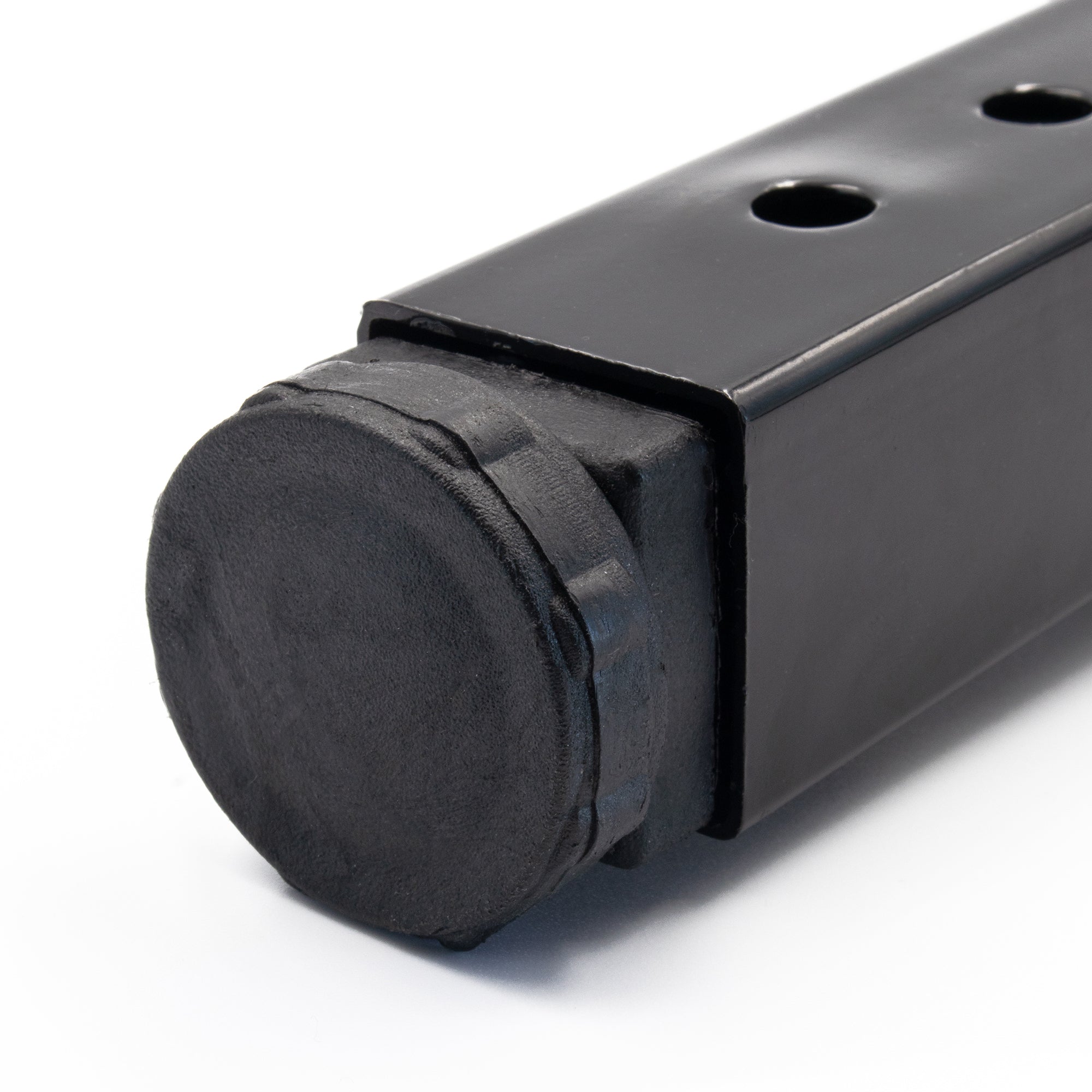 Pé metálico em T regulável 19–32,5 cm para móveis, até 180 kg, preto