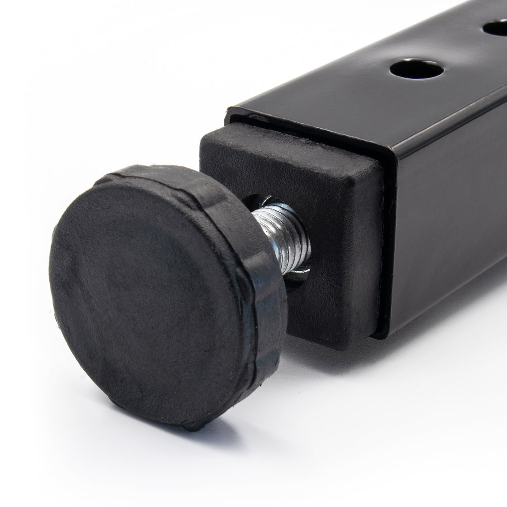 Pé metálico em T regulável 19–32,5 cm para móveis, até 180 kg, preto