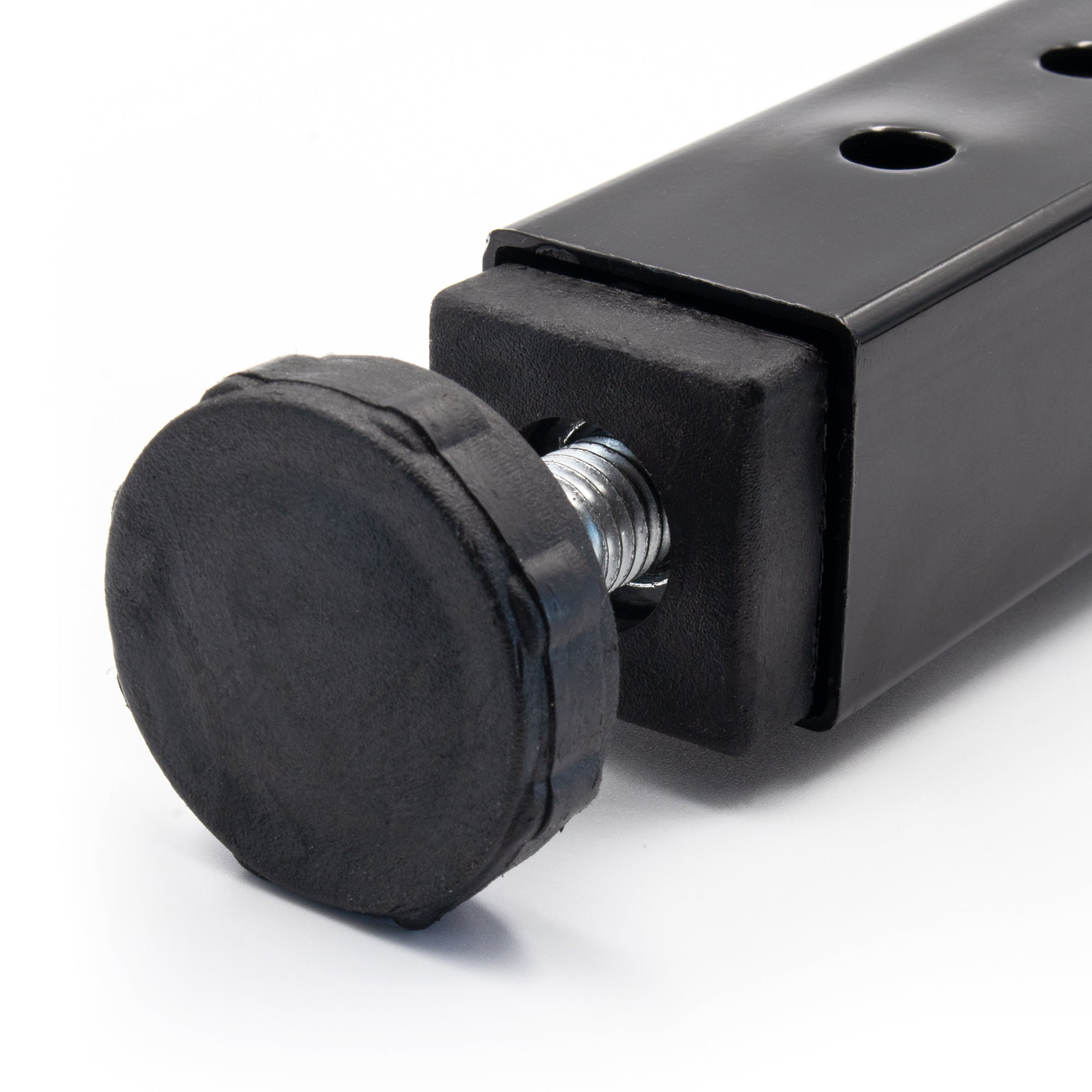 Pé metálico em T regulável 19–32,5 cm para móveis, até 180 kg, preto