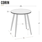 CORIN - Mesa de jantar com tampo de melamina