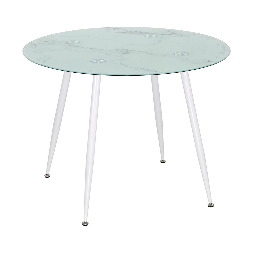 CORIN - Mesa de jantar com tampo de vidro