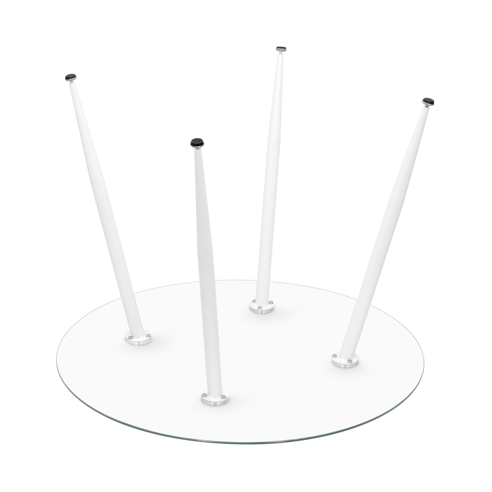 CORIN - Mesa de jantar com tampo de vidro