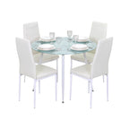 CORIN - Mesa de jantar com tampo de vidro