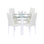 CORIN - Mesa de jantar com tampo de vidro