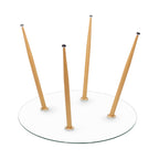 CORIN - Mesa de jantar com tampo de vidro