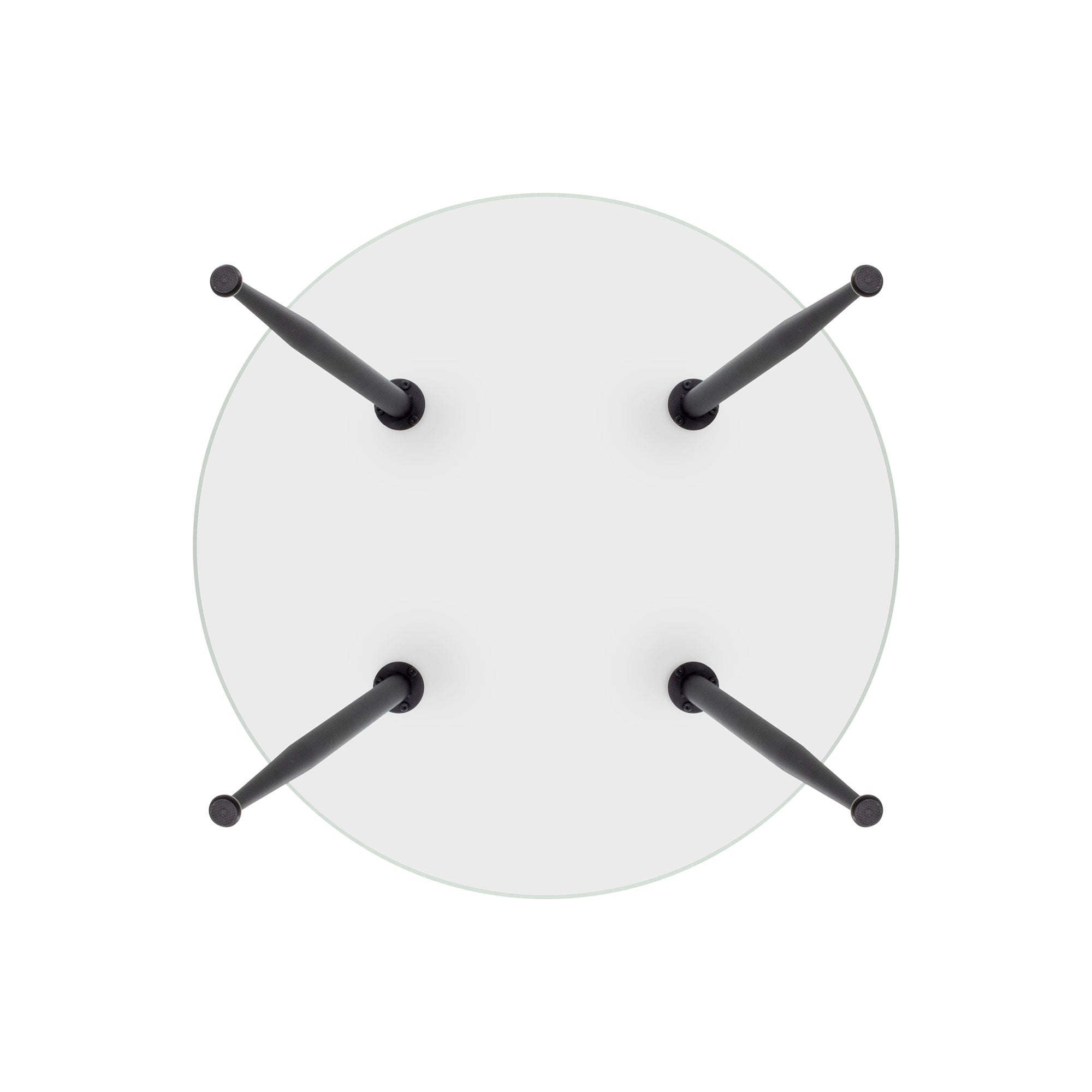 CORIN - Mesa de jantar com tampo de vidro