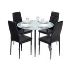 CORIN - Mesa de jantar com tampo de vidro