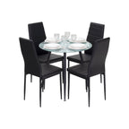 CORIN - Mesa de jantar com tampo de vidro