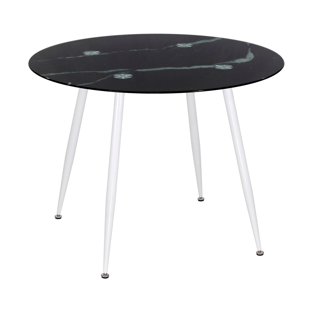 CORIN - Mesa de jantar com tampo de vidro