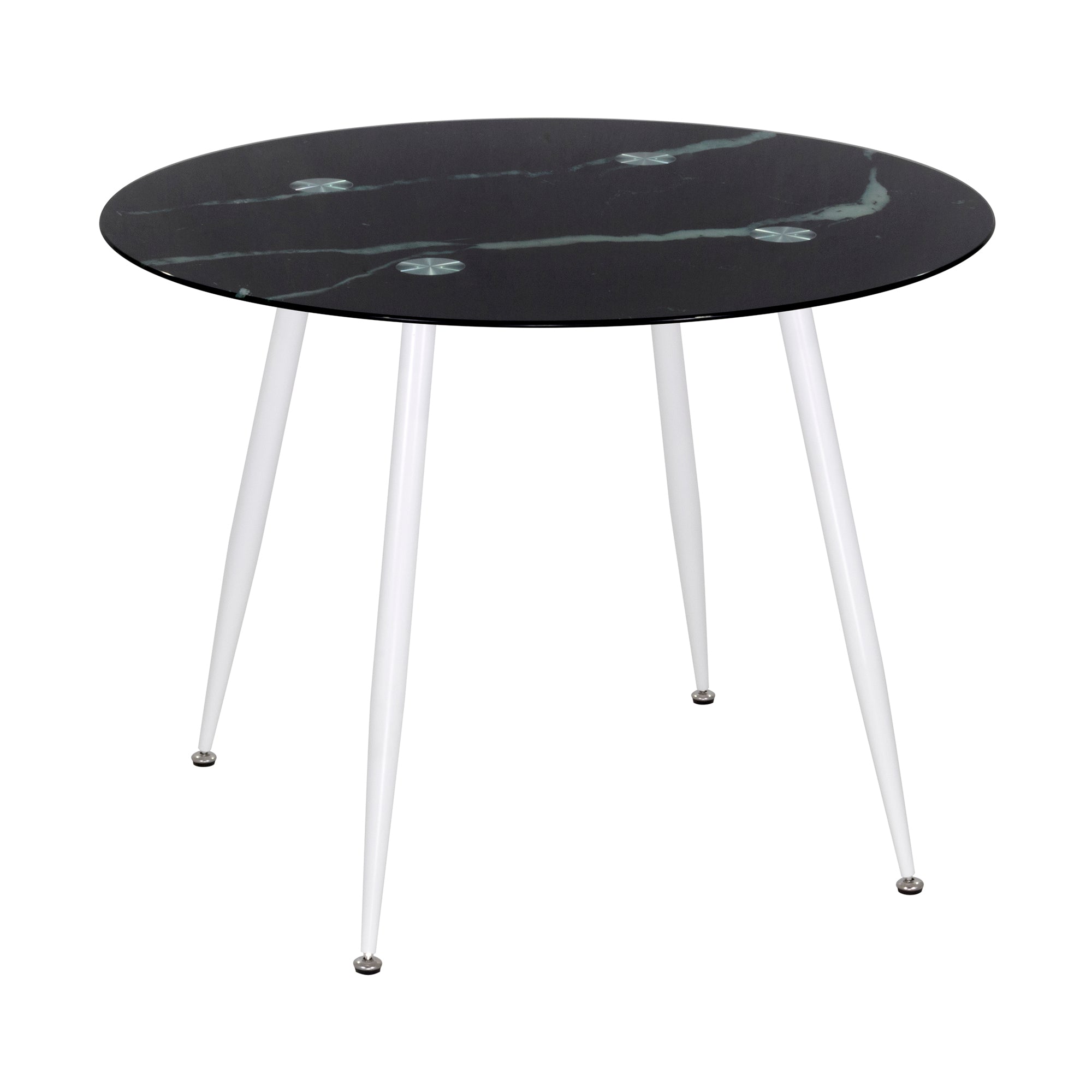 CORIN - Mesa de jantar com tampo de vidro