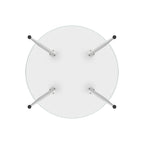 CORIN - Mesa de jantar com tampo de vidro