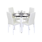 CORIN - Mesa de jantar com tampo de vidro