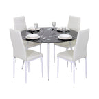 CORIN - Mesa de jantar com tampo de vidro