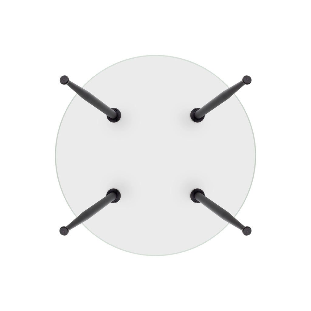 CORIN - Mesa de jantar com tampo de vidro