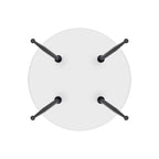 CORIN - Mesa de jantar com tampo de vidro