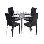 CORIN - Mesa de jantar com tampo de vidro