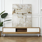 Pé Metálico em T Regulável 18,5–32,5 cm para Móveis e Estrados, até 180 kg, Branco