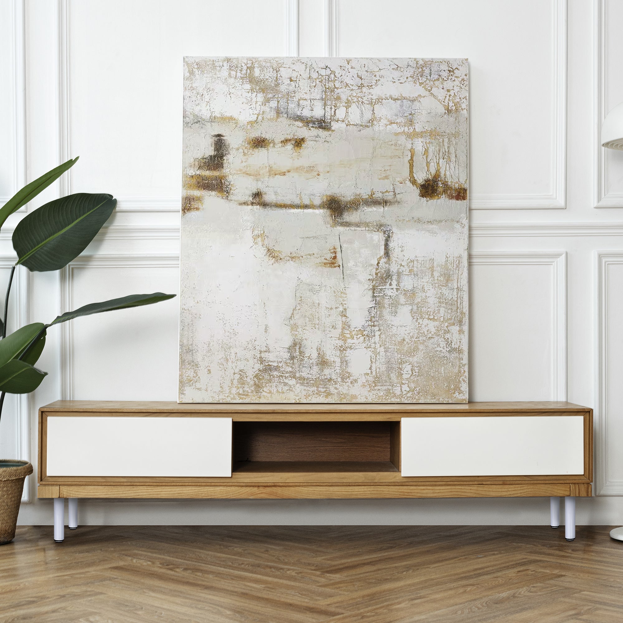 Pé Metálico em T Regulável 18,5–32,5 cm para Móveis e Estrados, até 180 kg, Branco