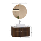 Maia - Conjunto de Casa de Banho Suspenso - Disponível em 90 cm - Várias Cores