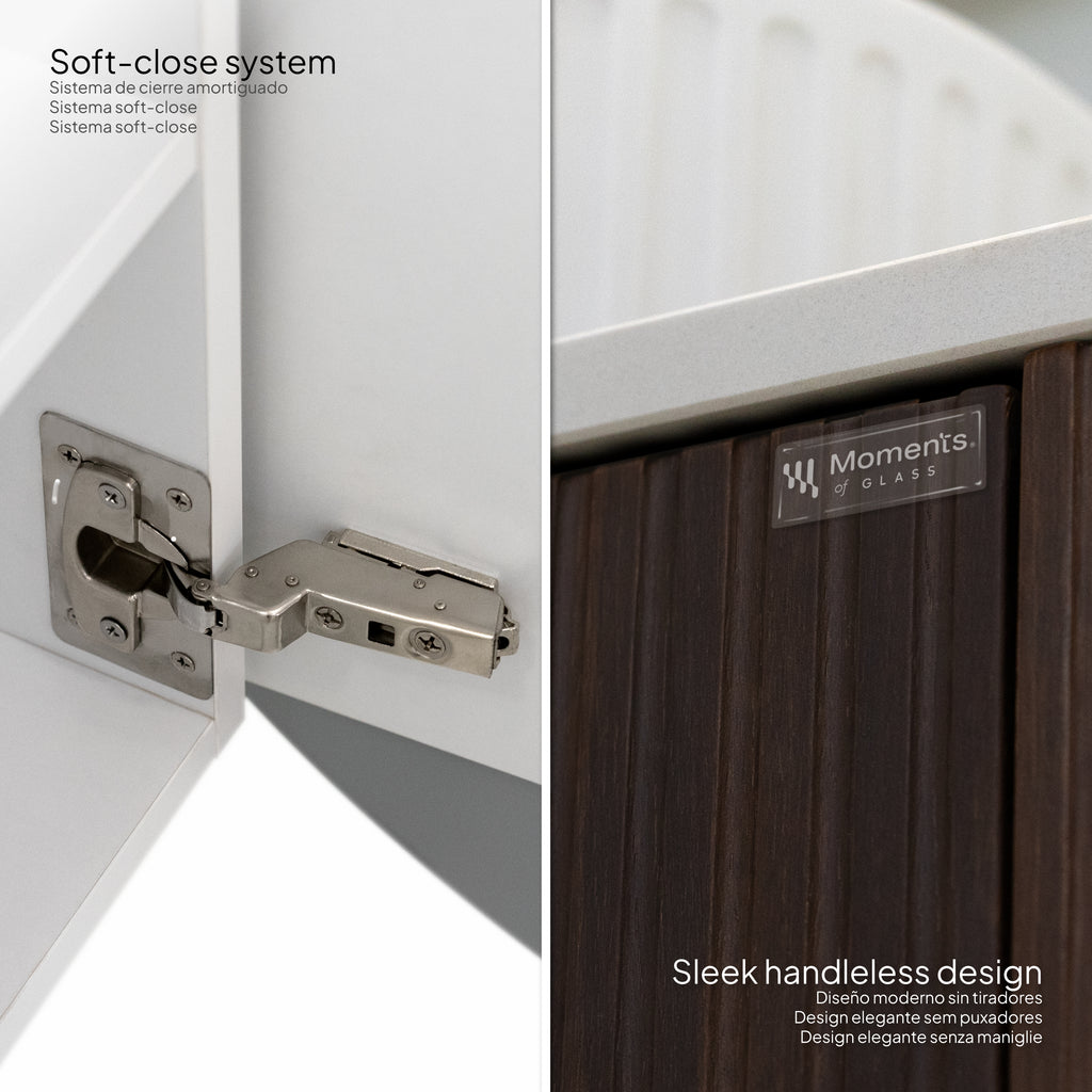 Maia - Conjunto de Casa de Banho Suspenso - Disponível em 90 cm - Várias Cores