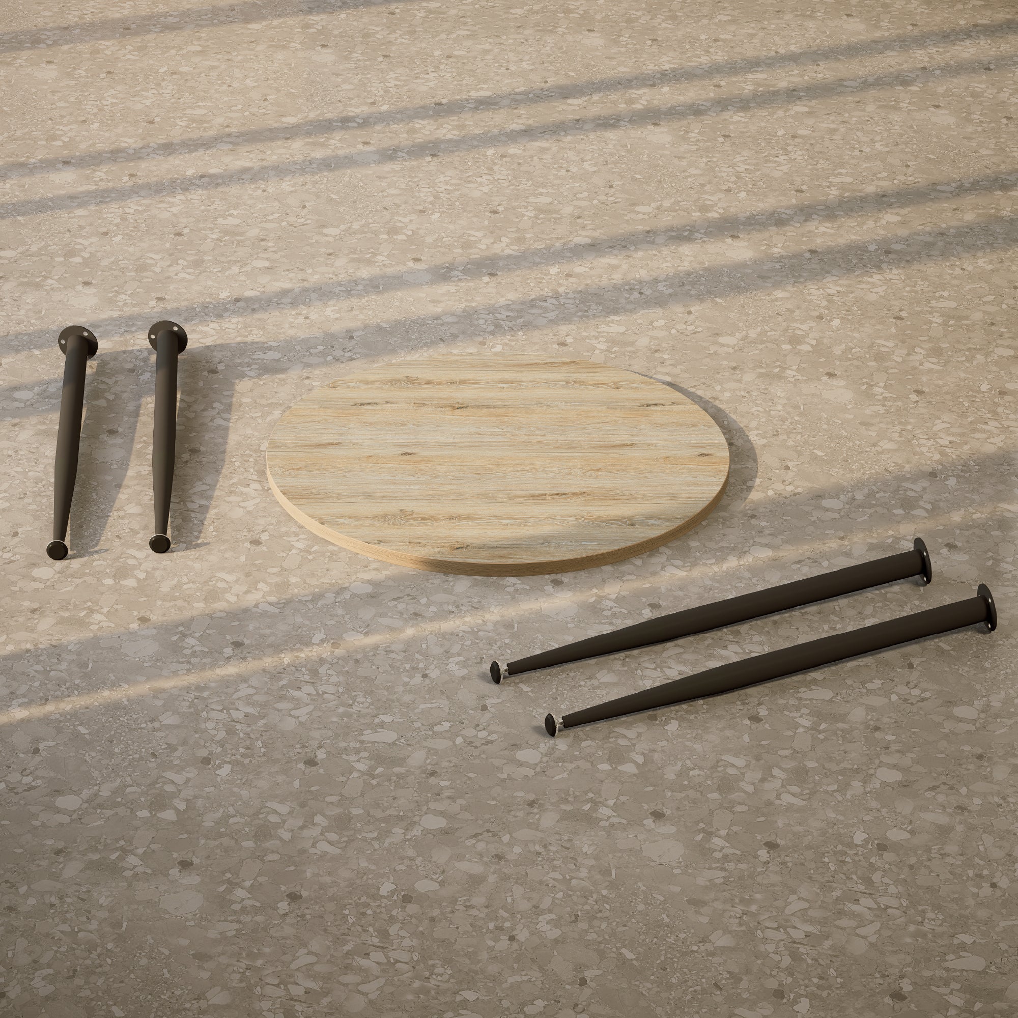 CORIN - Mesa de jantar com tampo de melamina