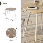 CORIN - Mesa de jantar com tampo de melamina